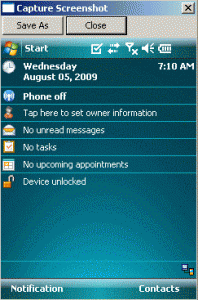 Windows Mobile Screen Capture by SureLock Studio Windows Mobile Screen Capture by SureLock Studio