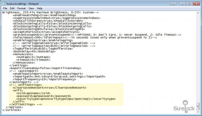 Provisioning WiFi using settings file Provisioning WiFi using settings file