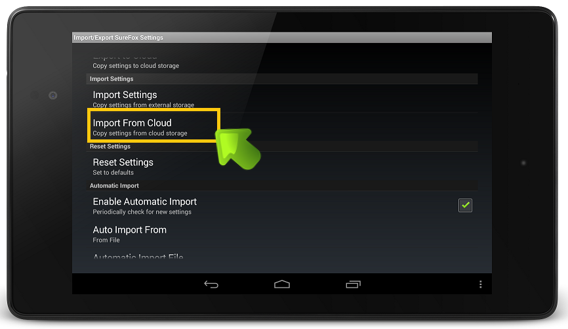 surefox_import_screenshot surefox_import_screenshot