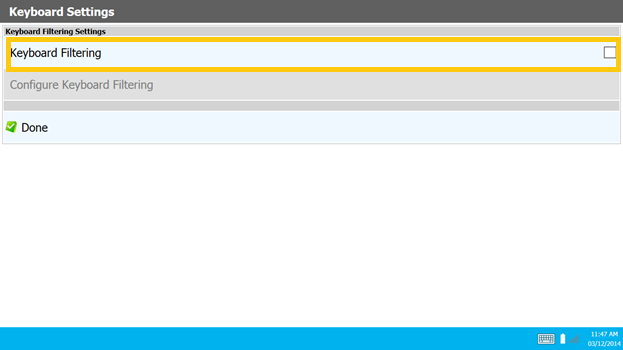 SureLock Keyboard Settings SureLock Keyboard Settings