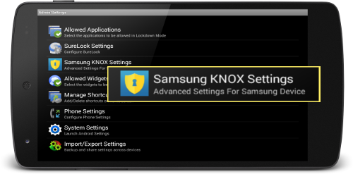 Samsung KNOX option Samsung KNOX option