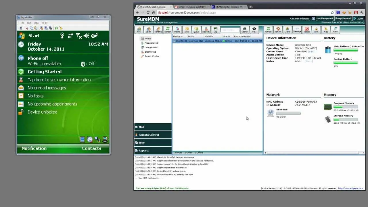 Reboot device remotely