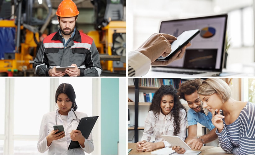 CamLock use cases in Manufacturing, IT, Healthcare, and Education
