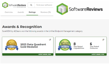 SureMDM has been named the #1 UEM by SoftwareReviews SureMDM has been named the #1 UEM by SoftwareReviews