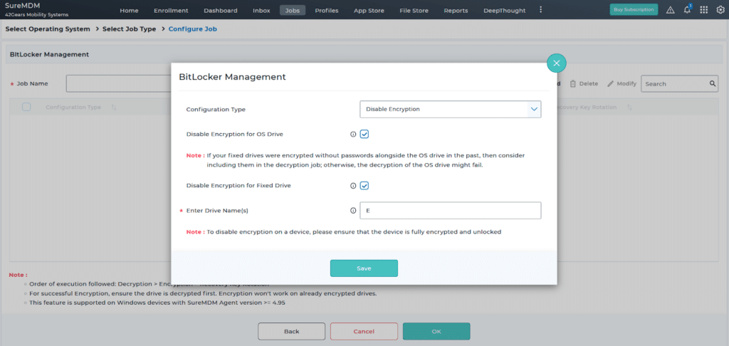 Simplify BitLocker Decryption with SureMDM Advanced BitLocker Management