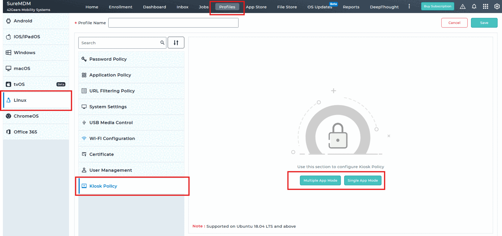 Provisioning Linux Kiosk Mode with SureMDM Provisioning Linux Kiosk Mode with SureMDM