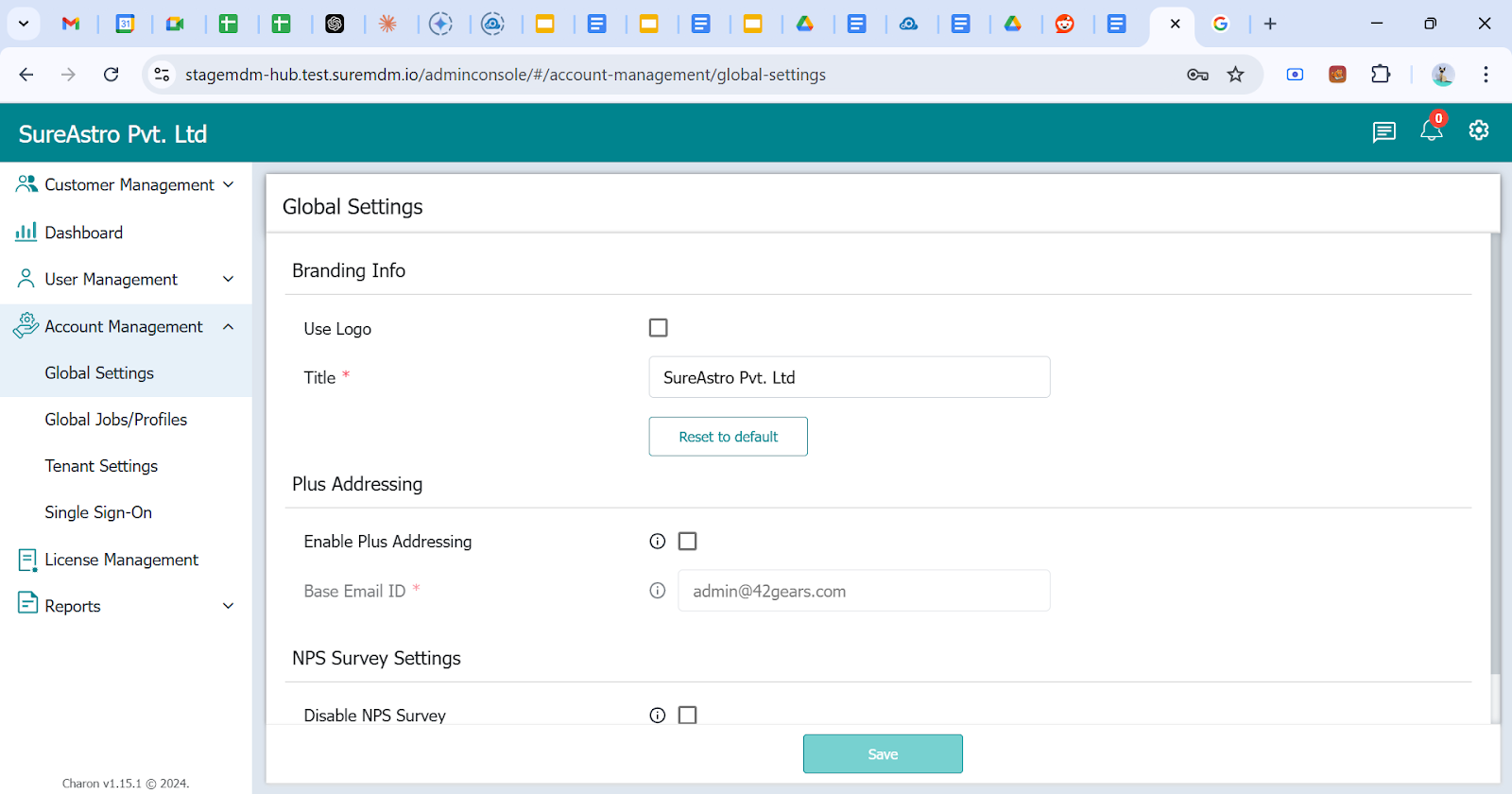 Adding brand, text, logo in SureMDM Hub console