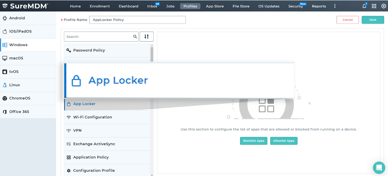 Windows AppLocker Policy Windows app locker