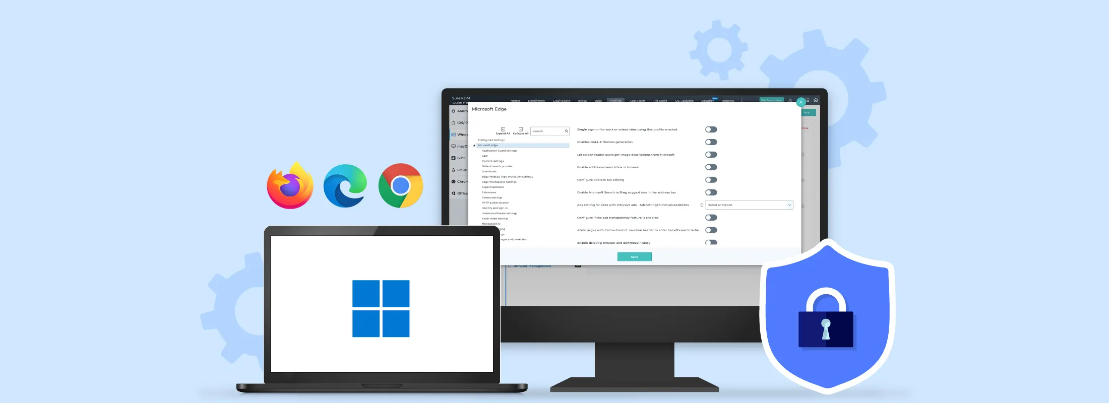 SureMDM Browser management for Windows