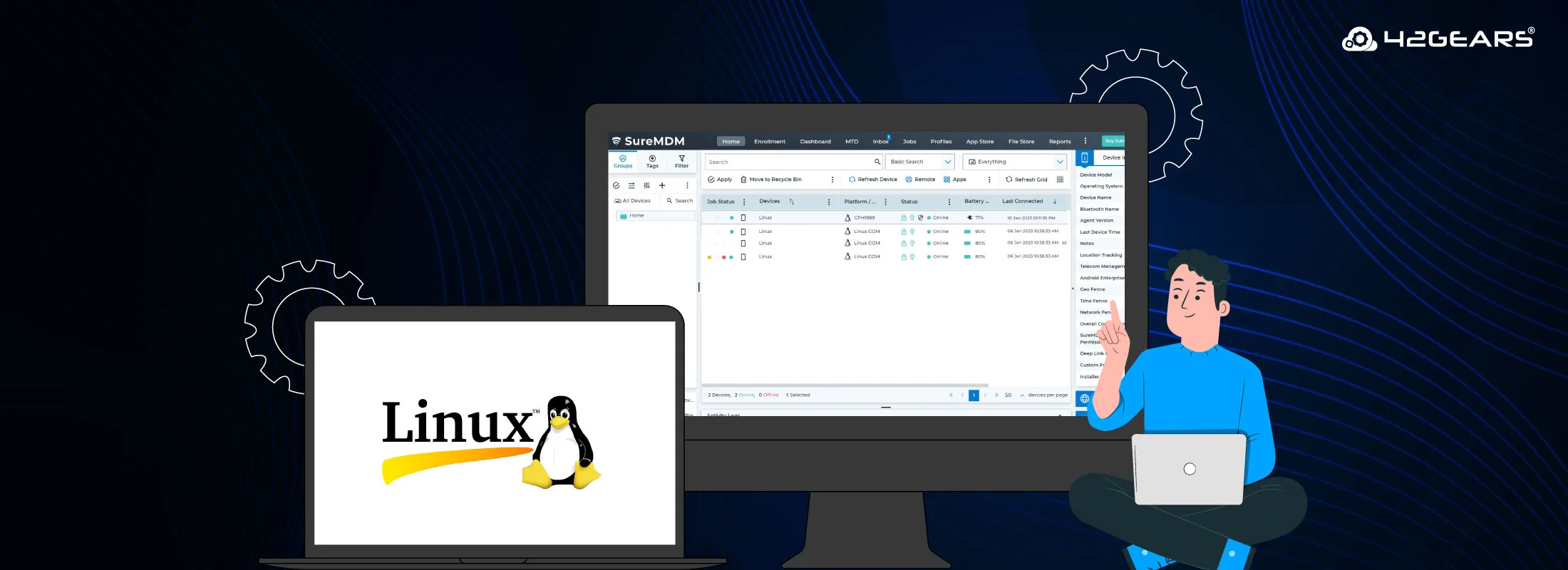 Console centralisée pour la gestion des terminaux Linux fragmentés dans SureMDM.