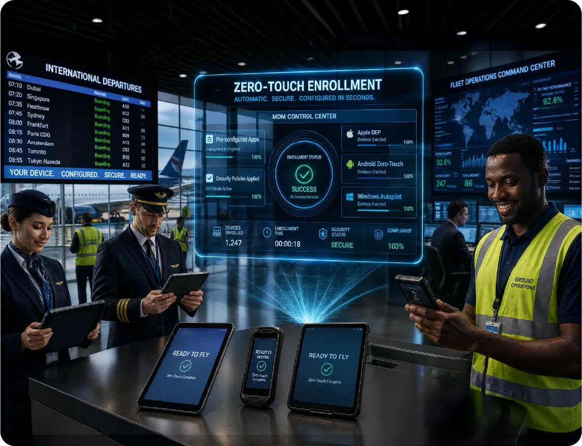 Onboard Devices Faster than Flights Depart Onboard Devices Faster than Flights Depart