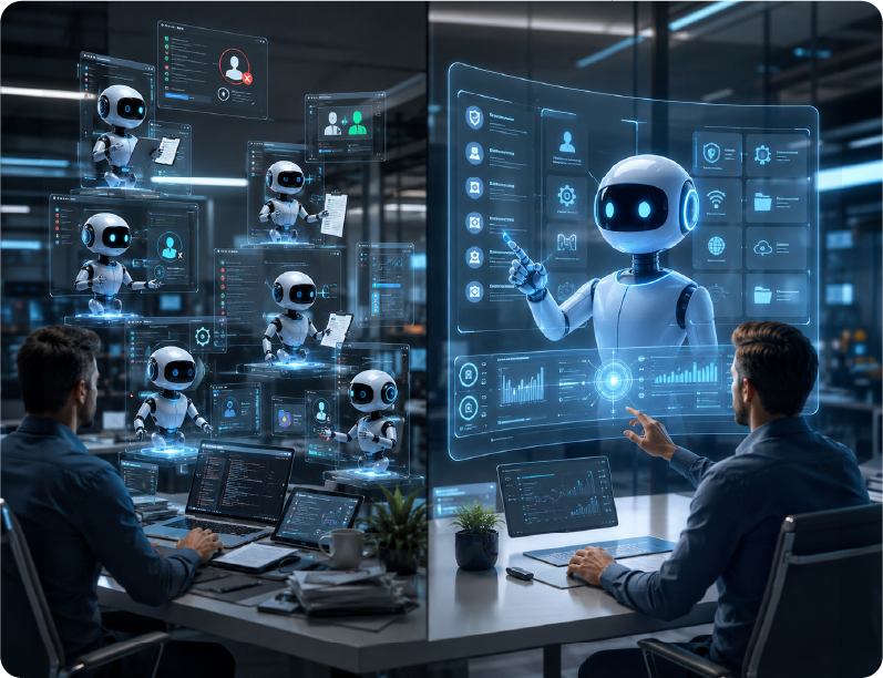 One assistant, not a committee of narrow bots. One assistant, not a committee of narrow bots.