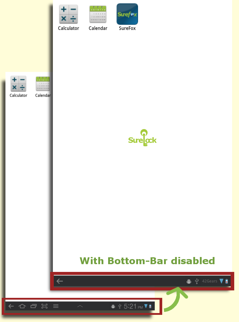 Before & After Disabling Bottom Bar Before & After Disabling Bottom Bar