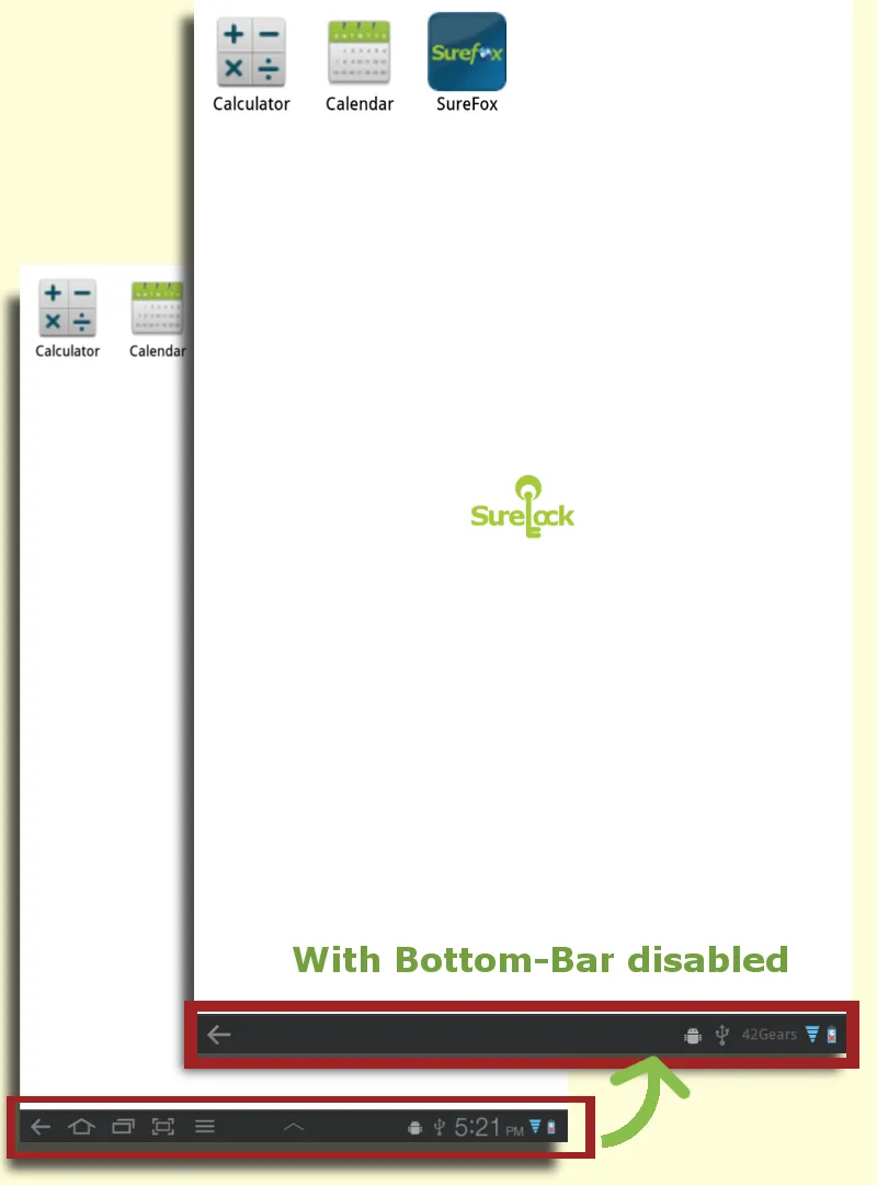 Before & After Disabling Bottom Bar Before & After Disabling Bottom Bar