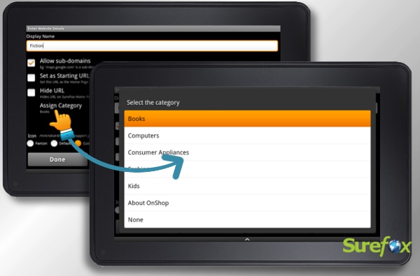 Assign Categories for allowed websites in SureFox Assign Categories for allowed websites in SureFox
