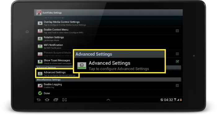 advance settings advance settings