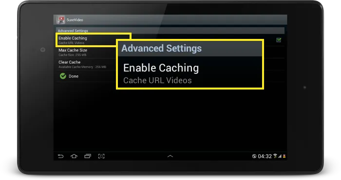 enable video caching enable video caching