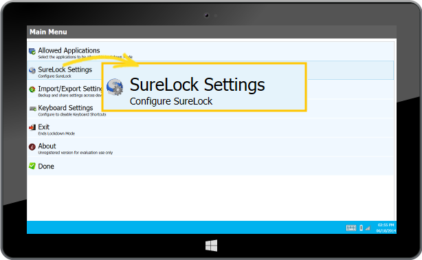 surelock_settings surelock_settings