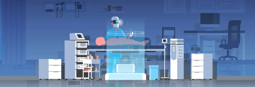 VR and Surgery Do Surgeons Use VR? Learn how virtual reality can help train surgeons, like the one in this picture. But VR in healthcare, or VR in medicine, needs high-quality virtual reality management.