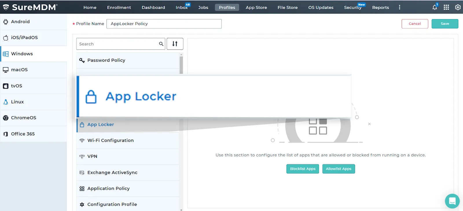 Windows AppLocker Policy Windows app locker