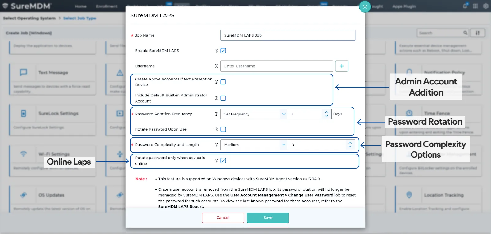 Configuring LAPS for Windows, macOS and Linux