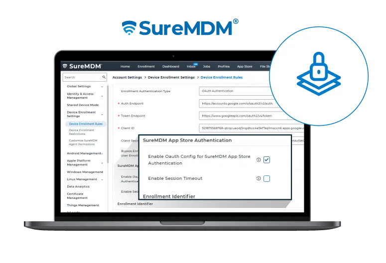 Secure Access to the SureMDM App Store with OAuth and SAML