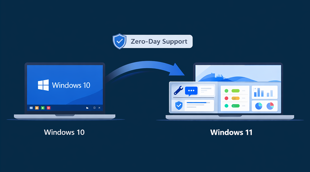 Zero-Day Support for Windows 11 Enables a Smooth Transition from Windows 10