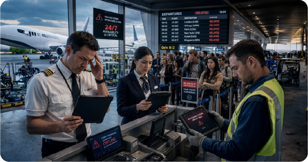 Operational Downtime Impacts Crew Efficiency and Passenger Satisfaction