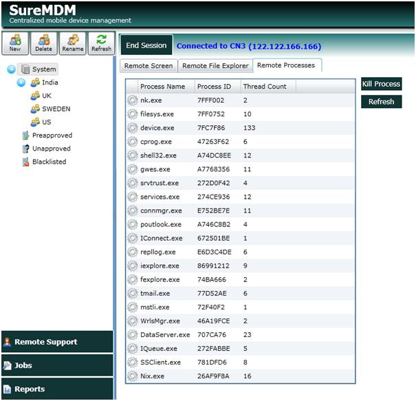 Remote Process Viewer