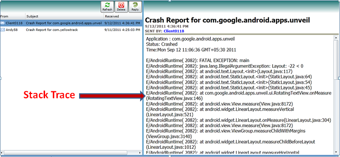 Crash Report in SureMDM Crash Report in SureMDM