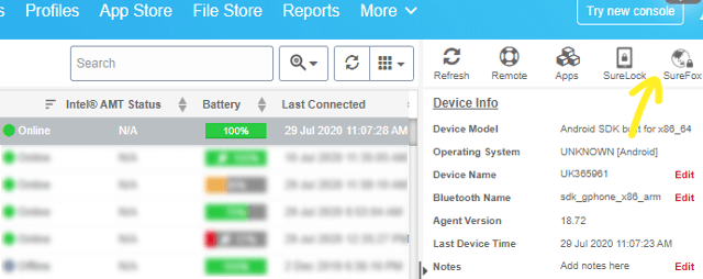 Update SureLock and SureFox Settings using SureMDM 