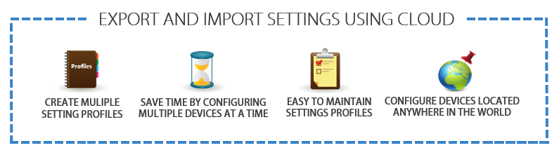 cloud import or export settings