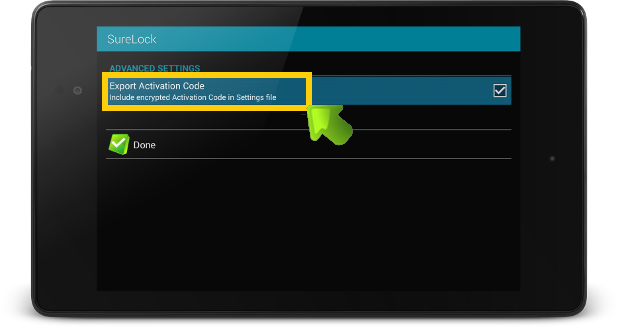 export-activation-code