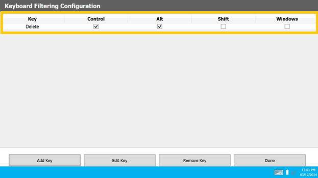 SureLock Keyboard Settings Blocked