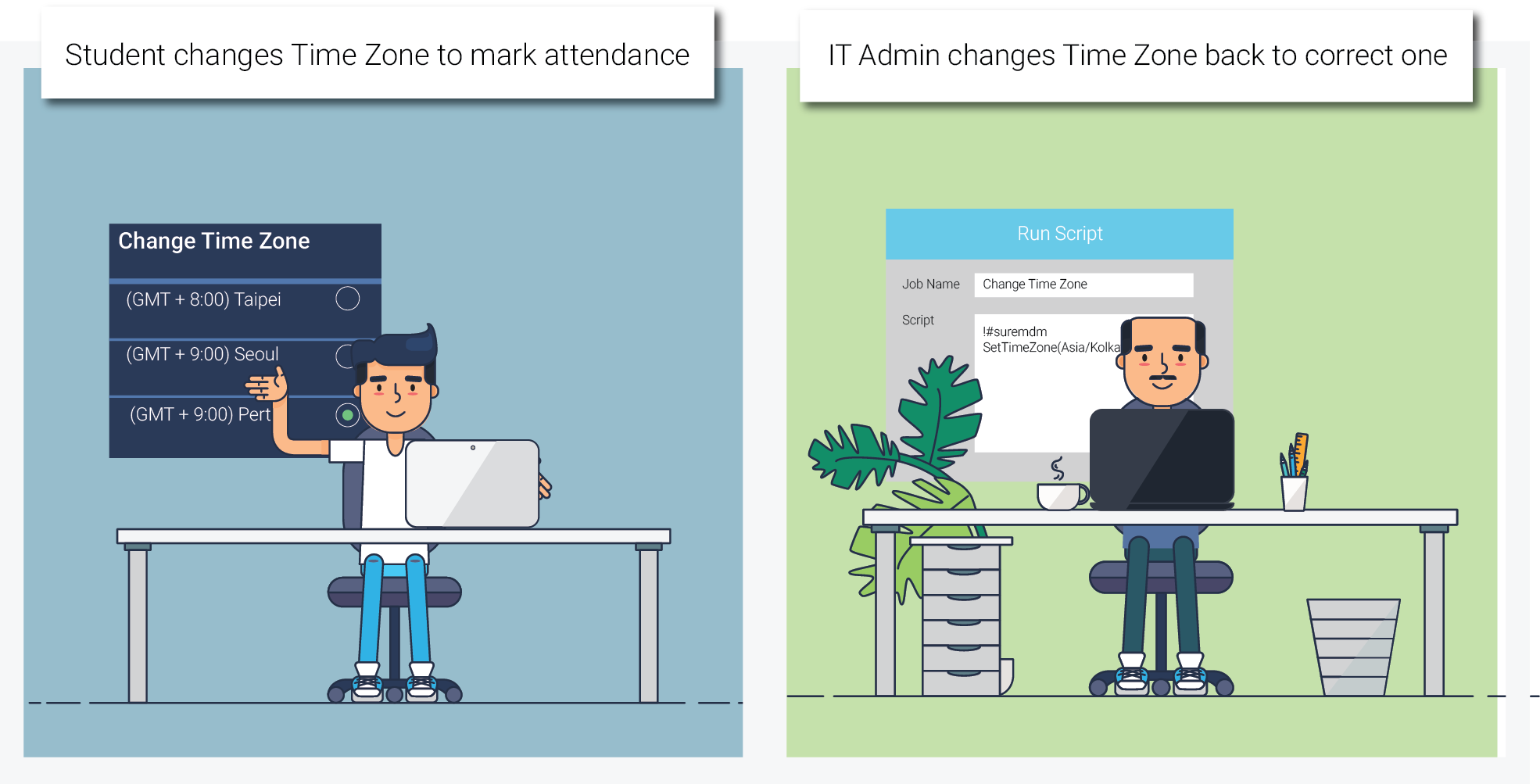 Meet SureMDM's New Functionality Change Time Zones on mobile device