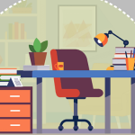 home office vector image