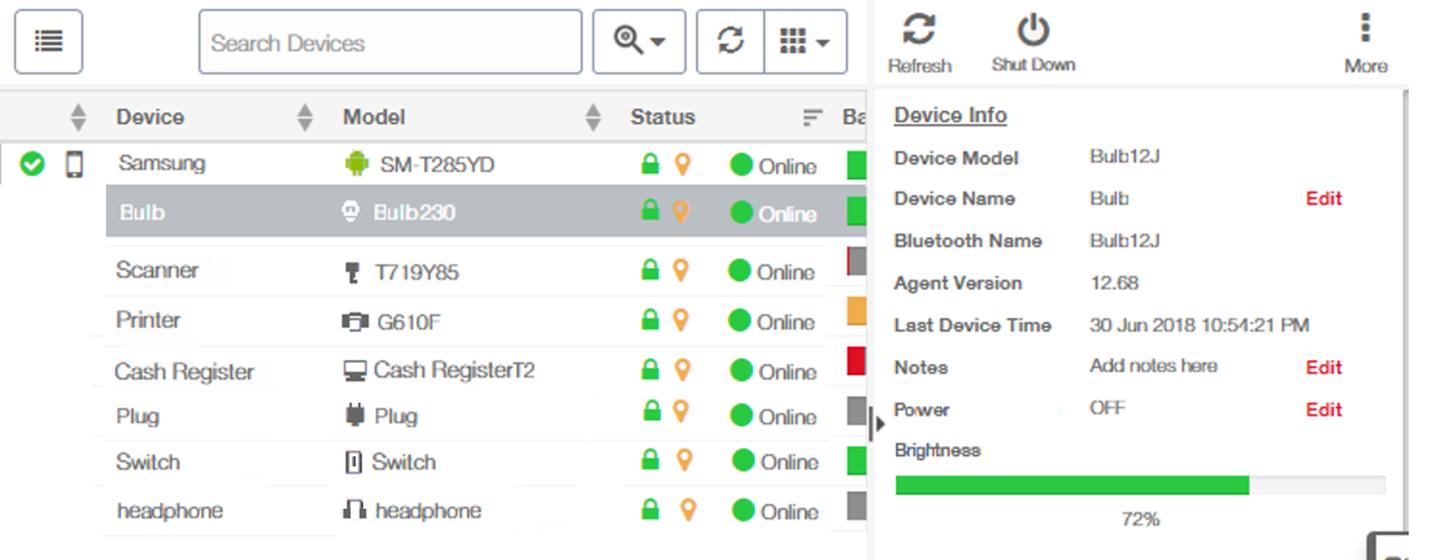 IoT Devices - 42Gears UEM Web Console