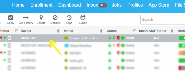 Update SureLock and SureFox Settings using SureMDM - suremdm-select-device-job