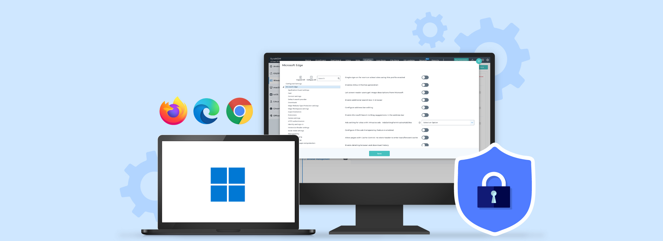 SureMDM Browser management for Windows