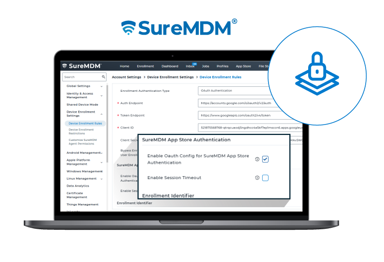 Secure Access to the SureMDM App Store with OAuth and SAML