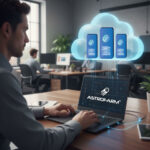 Developers and QA engineers accessing a private mobile device farm remotely for automation testing.