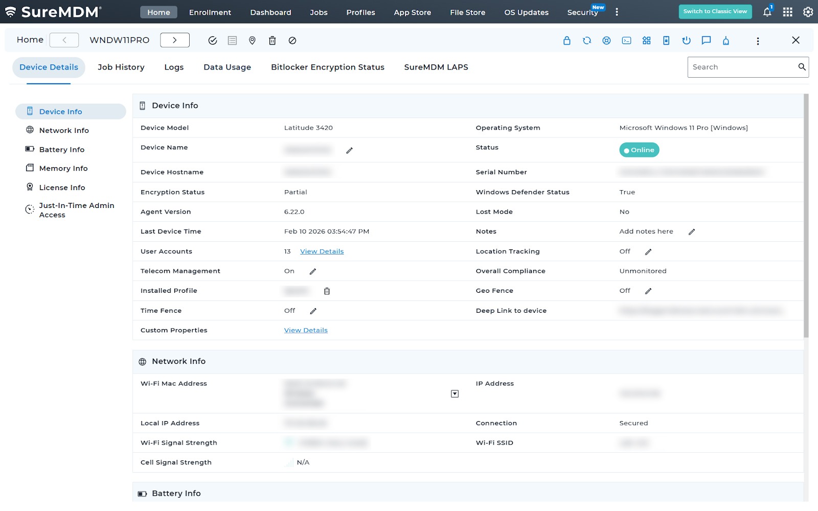 Gain device-level insights on the SureMDM Console