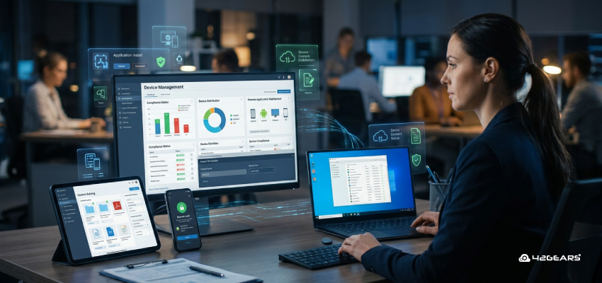 Manage Apps and corporate files in manufacturing