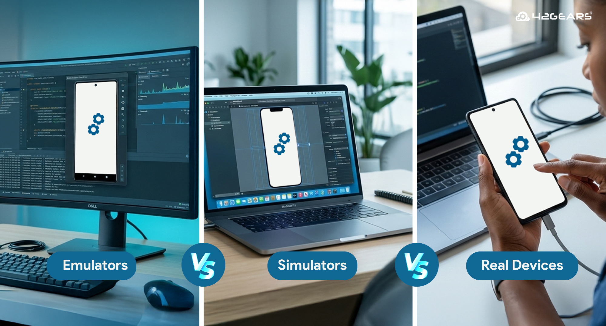 emulator vs simulator vs real device comparison