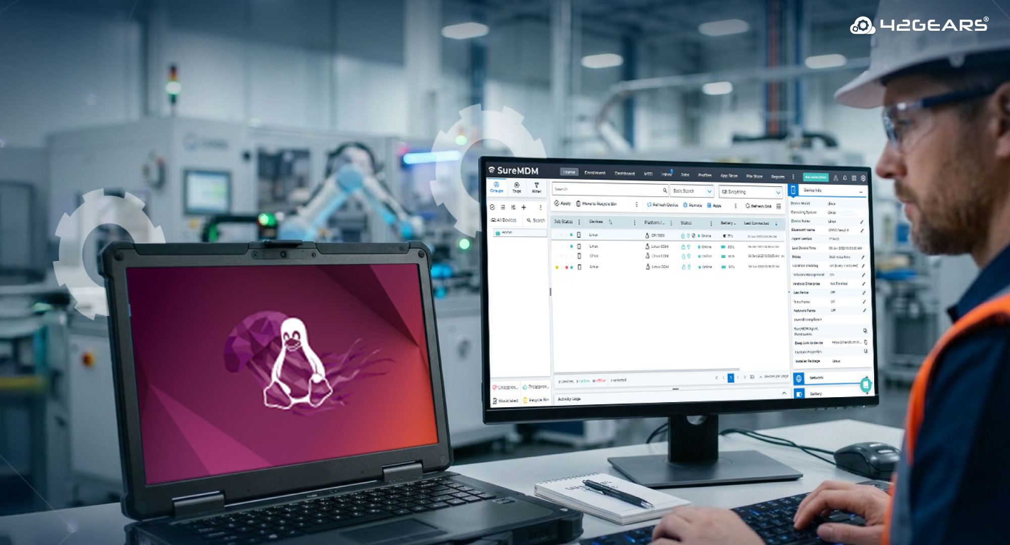 Linux device management for manufacturing