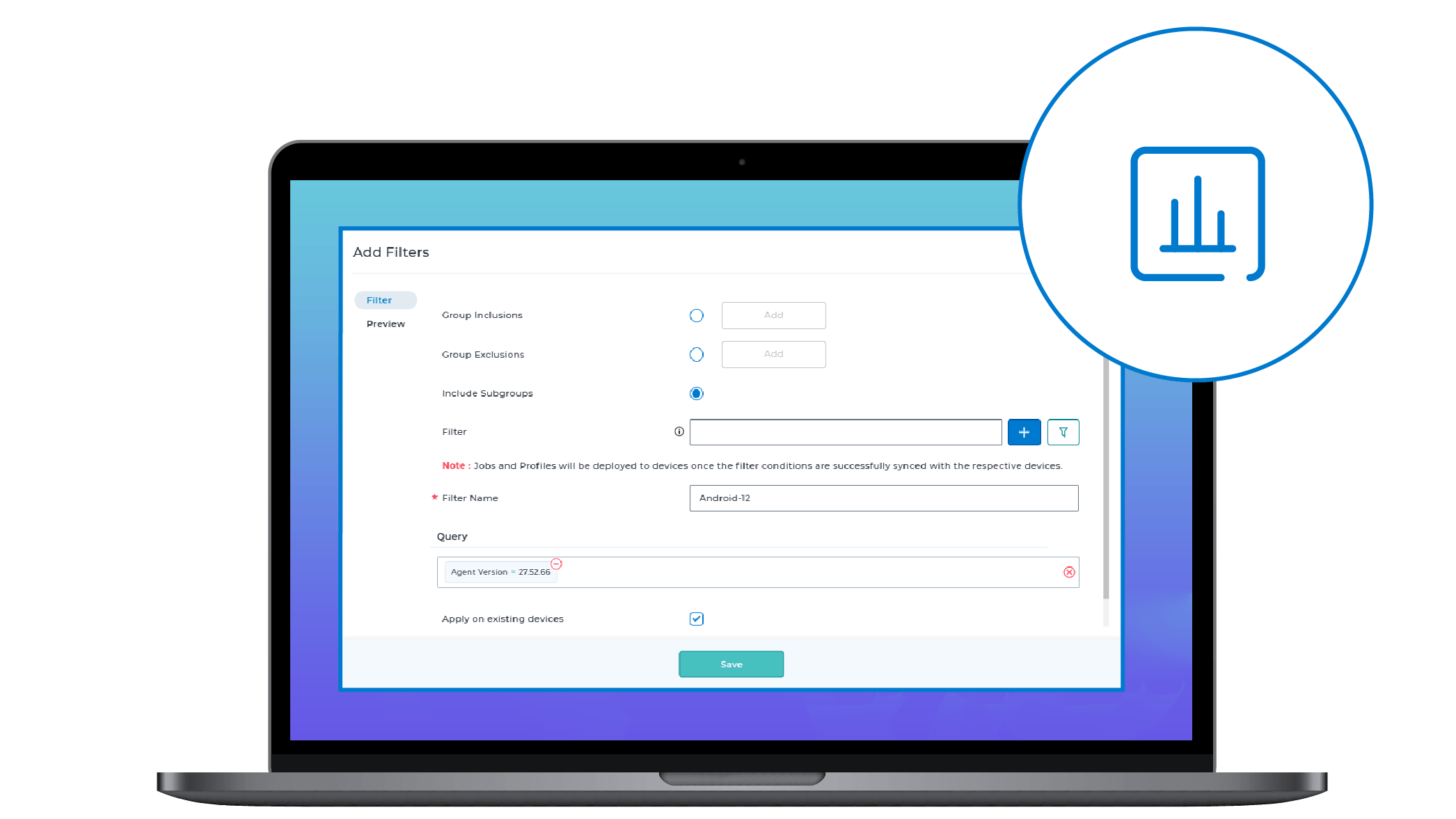 Deploy Jobs or Profiles using Advanced Query Filters